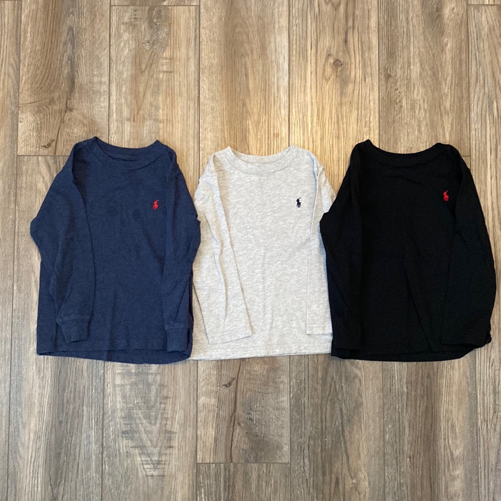 3 Polo Ralph Lauren long sleeve little boy shirts